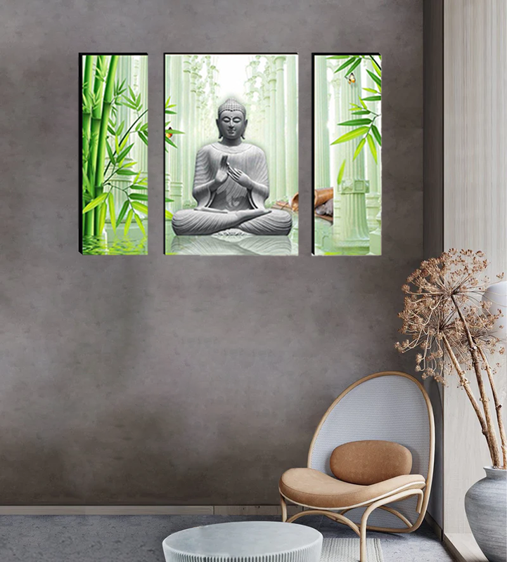 Tehzeeb Creations Set Of 3 Digital Wall Painting