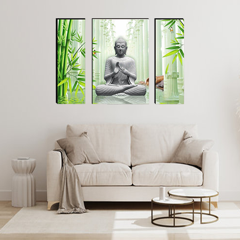 Tehzeeb Creations Set Of 3 Digital Wall Painting - Distacart
