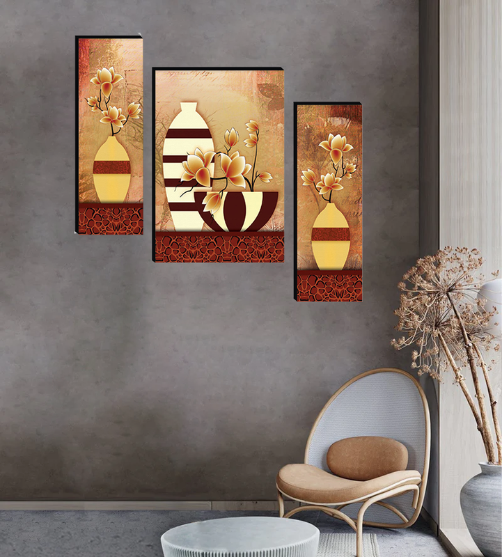 Tehzeeb Creations Set Of 3 Digital Wall Painting - Distacart