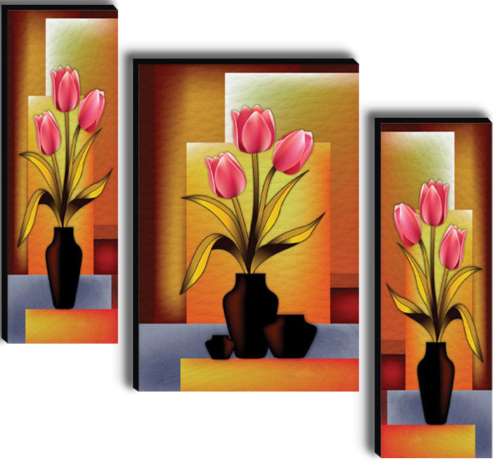 Tehzeeb Creations Set Of 3 Digital Wall Painting - Distacart