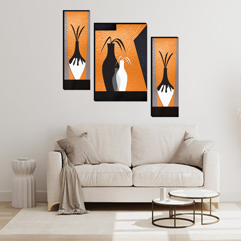Tehzeeb Creations Set Of 3 Digital Wall Painting - Distacart