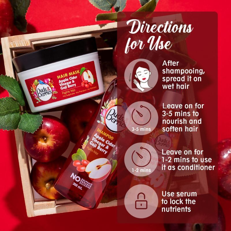 Buds & Berries Apple Cider Vinegar & Gojiberry Conditioning Hair Mask - Distacart