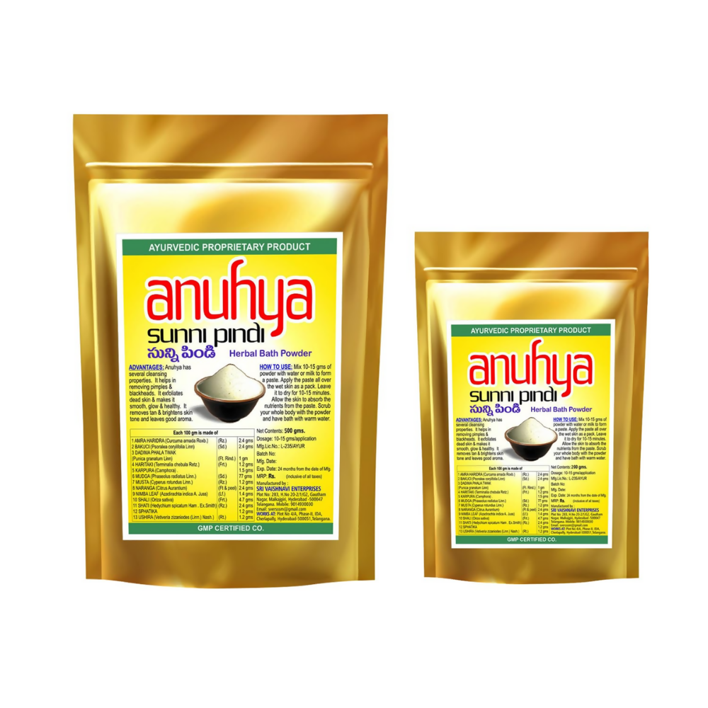 Anuhya Herbal Bath Natural Sunnipindi Powder Combo - Distacart