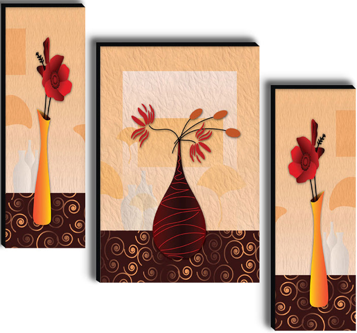Tehzeeb Creations Set Of 3 Digital Wall Painting - Distacart