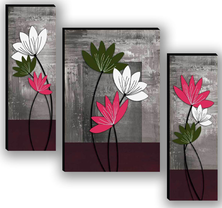 Tehzeeb Creations Set Of 3 Digital Wall Painting - Distacart