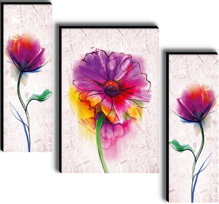 Tehzeeb Creations Set Of 3 Digital Wall Painting - Distacart