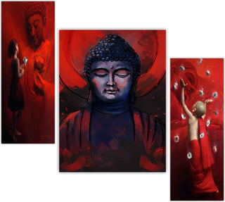 Tehzeeb Creations Set Of 3 Digital Wall Painting