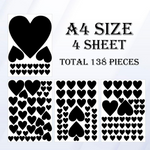 Thumbnail for CVANU Cute Loving Heart Shape Pattern Vinyl Wall Art Self-Adhesive Durable Stickers - Dista