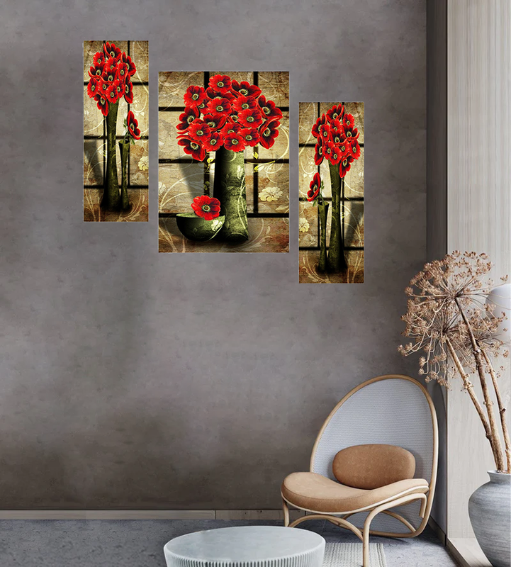 Tehzeeb Creations Set Of 3 Digital Wall Painting - Distacart