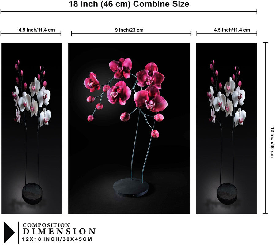 Tehzeeb Creations Set Of 3 Digital Wall Painting