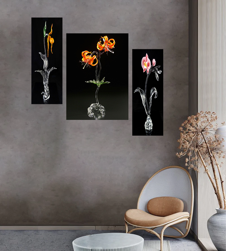 Tehzeeb Creations Set Of 3 Digital Wall Painting - Distacart