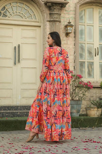 Thumbnail for Preksha Creation Western Style Georgette Women Shrug With Blouse Shrug With Palazzo - Red