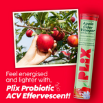 Thumbnail for PLIX The Plant Fix Probiotics+ ACV Apple Cider Vinegar Effervescent Tablets - Distacart