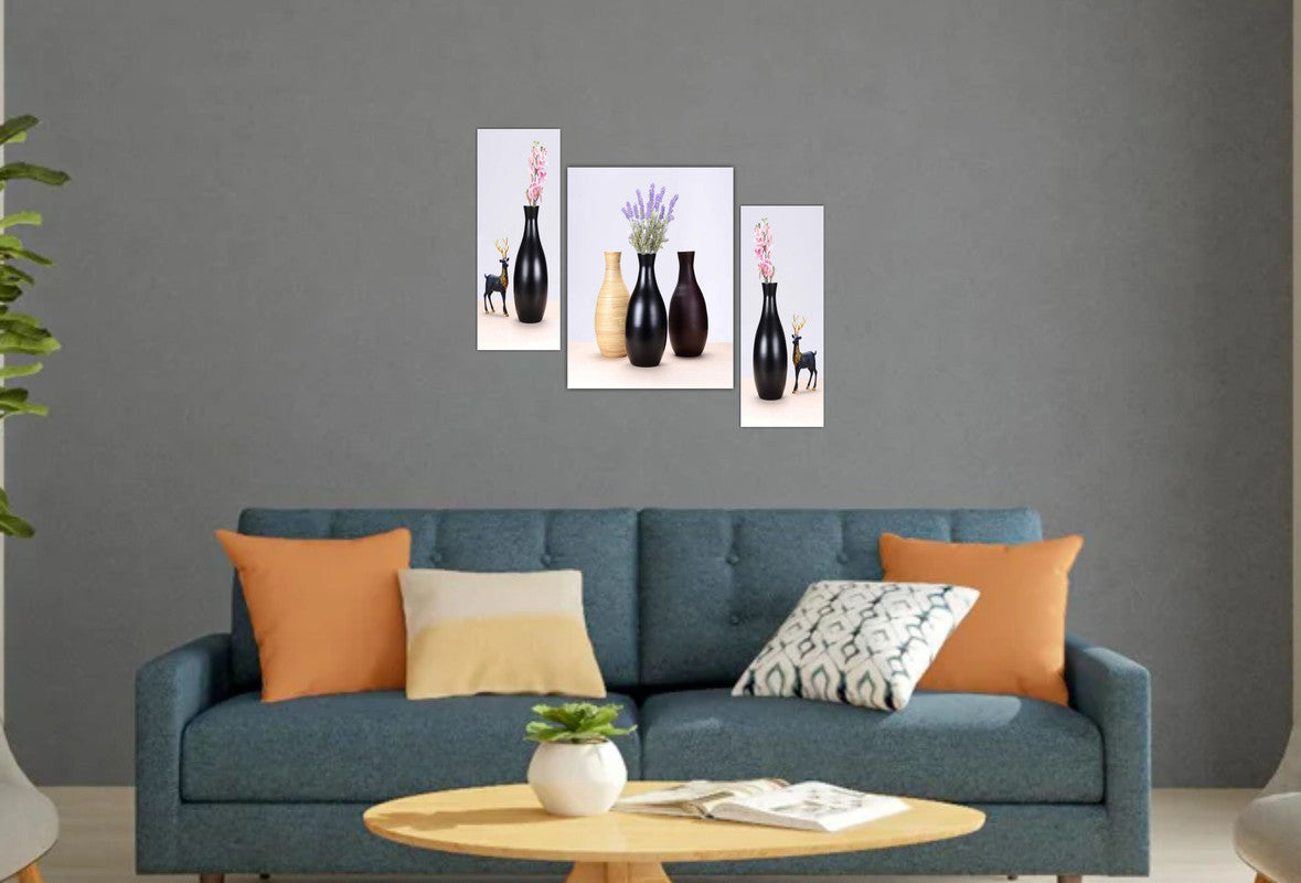 Tehzeeb Creations Set Of 3 Digital Wall Painting - Distacart