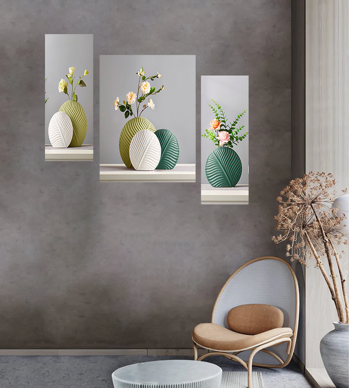 Tehzeeb Creations Set Of 3 Digital Wall Painting - Distacart