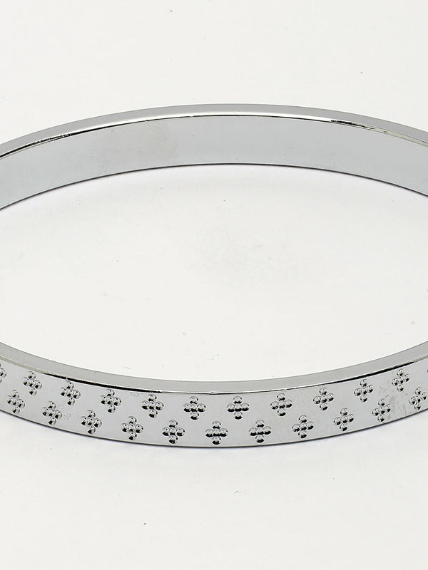 NVR Men's Silver-Plated Stainless Steel Kada Bracelet - Distacart