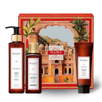 Kama Ayurveda Bringaras Regenerating Hair-Oiling Ritual Kit - Distacart