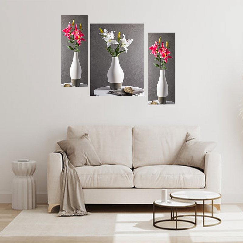Tehzeeb Creations Set Of 3 Digital Wall Painting - Distacart