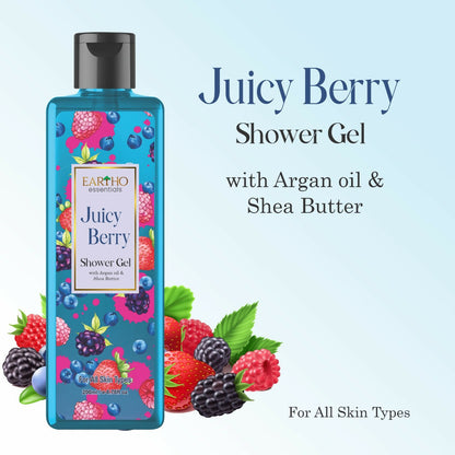 Eartho Essentials Juicy Berry Fusion Ayurvedic Shower Gel - Distacart