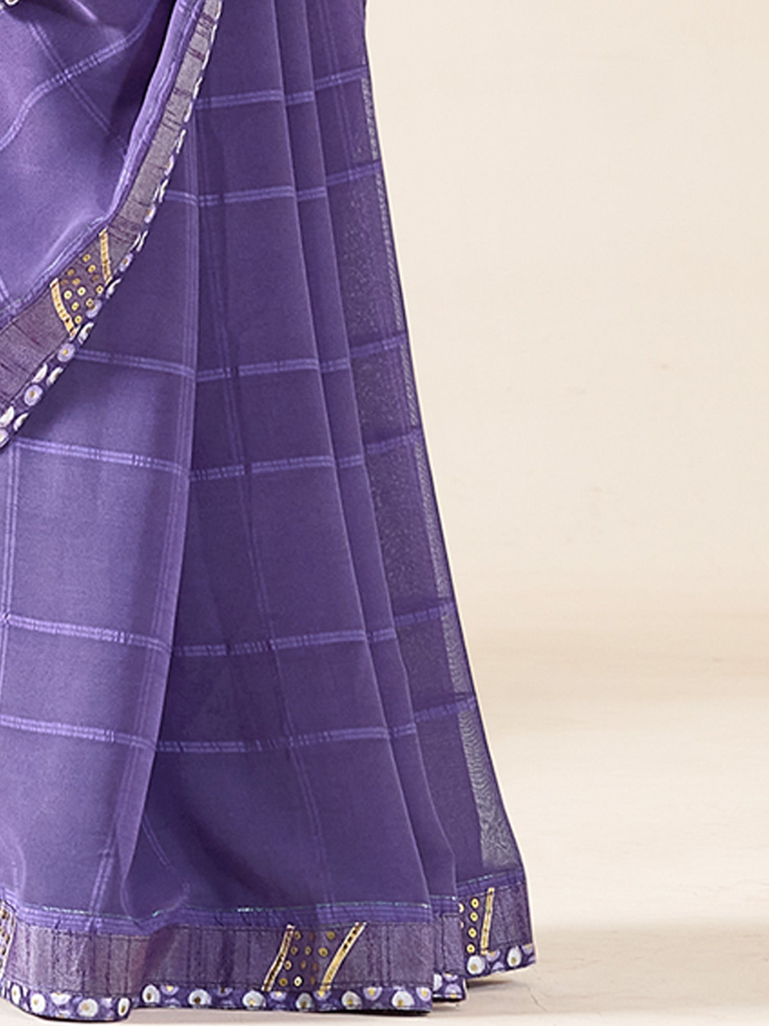 NOZ2TOZ Women's Georgette Purple Printed Designer Saree With Blouse Piece - Distacart