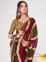 Thumbnail for NOZ2TOZ Women's Georgette Mustard Embellished Designer Saree With Blouse Piece - Distacart