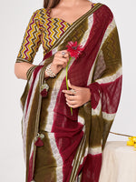 Thumbnail for NOZ2TOZ Women's Georgette Mustard Embellished Designer Saree With Blouse Piece - Distacart