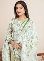Thumbnail for Prazu Fashion Off White Printed Cotton Blend Festival Wear Salwar Suit - Distacart