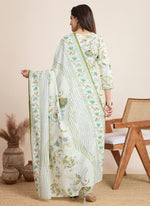 Thumbnail for Prazu Fashion Off White Printed Cotton Blend Festival Wear Salwar Suit - Distacart