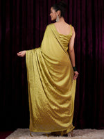 Thumbnail for NOZ2TOZ Women's Satin Silk Mustard Embellished Designer Saree With Blouse Piece - Distacart