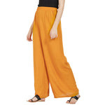 Thumbnail for Mustard Rayon Ankle Length Palazzo - Hiral Fashion