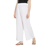 Thumbnail for White Rayon Ankle Length Palazzo - Hiral Fashion