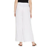 Thumbnail for White Rayon Ankle Length Palazzo - Hiral Fashion