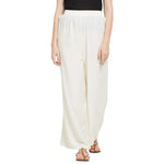 Thumbnail for Off White Rayon Ankle Length Palazzo - Hiral Fashion