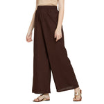 Thumbnail for Brown Rayon Ankle Length Palazzo - Hiral Fashion