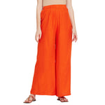 Thumbnail for Orange Rayon Ankle Length Palazzo - Hiral Fashion