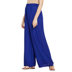 Thumbnail for Royal Blue Rayon Ankle Length Palazzo - Hiral Fashion