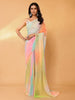 Janasya Multicolor Georgette Ombre Printed Saree - Distacart