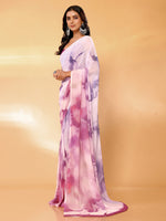 Thumbnail for Janasya Multicolor Georgette Ombre Printed Saree