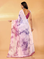 Thumbnail for Janasya Multicolor Georgette Ombre Printed Saree