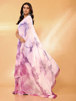 Thumbnail for Janasya Multicolor Georgette Ombre Printed Saree