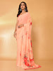 Janasya Peach Georgette Floral Printed Saree - Distacart