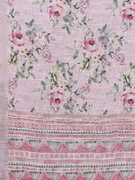 Thumbnail for Janasya Lavender Cotton Linen Floral Printed Saree