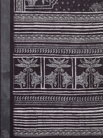 Thumbnail for Janasya Black Cotton Linen Polka Printed Saree