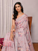 Janasya Mauve Cotton Linen Floral Printed Saree - Distacart