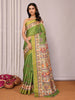 Janasya Green Chanderi Silk Kalamkari Printed Saree - Distacart