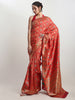 Janasya Red Silk Blend Ethnic Motifs Jacquard Saree - Distacart