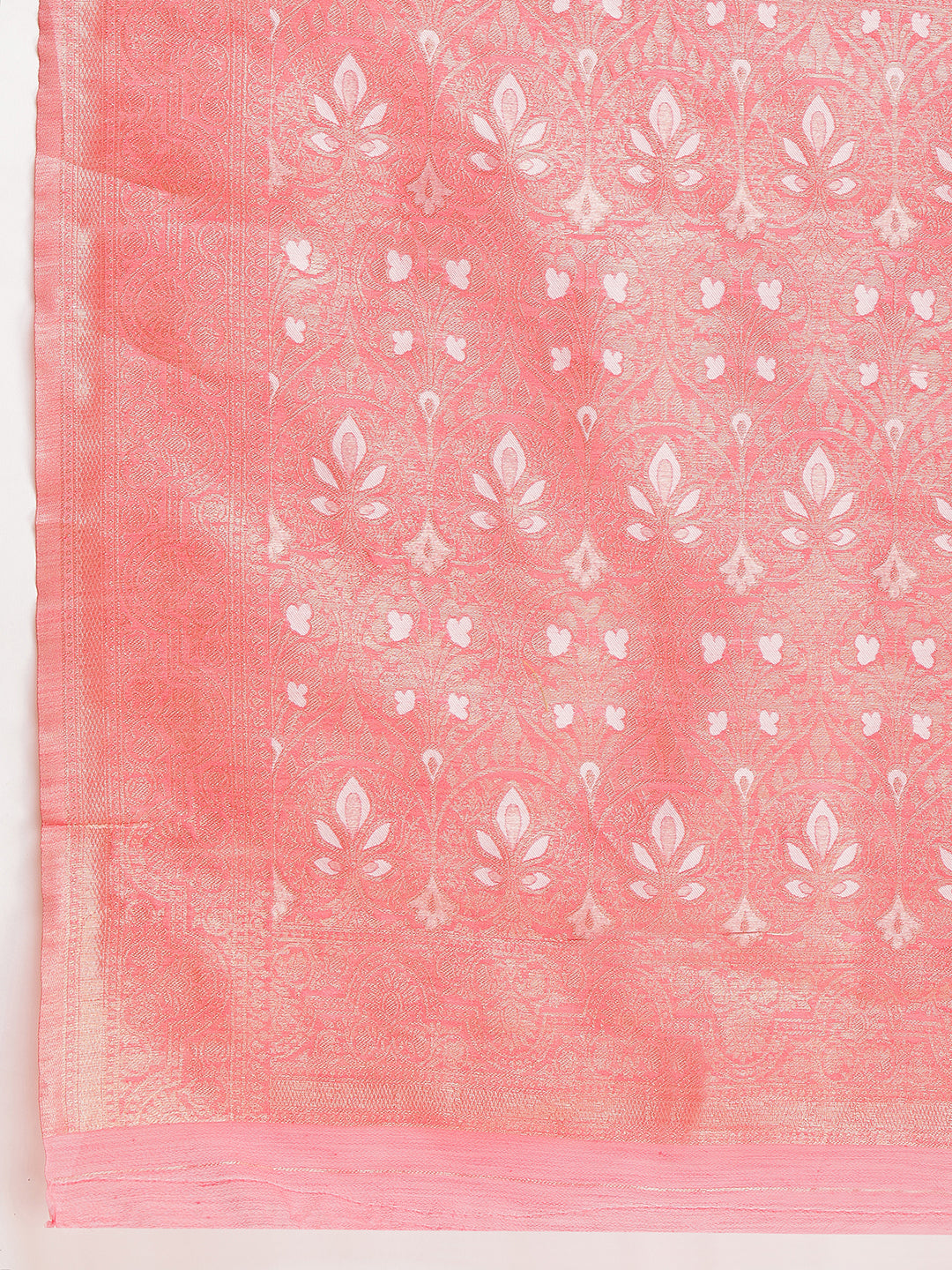 Janasya Navy Blue Silk Blend Geometric Jacquard Saree