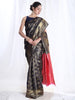 Janasya Navy Blue Silk Blend Ethnic Motifs Jacquard Saree - Distacart