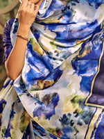 Thumbnail for NOZ2TOZ Women's Satin Silk Off White Printed Designer Saree With Blouse Piece - Distacart