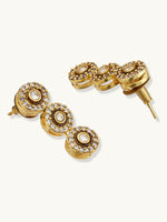 Thumbnail for Nuyug 22K Gold-Plated Zircon Studded Enamel Embellished Dual Layered Necklace Set